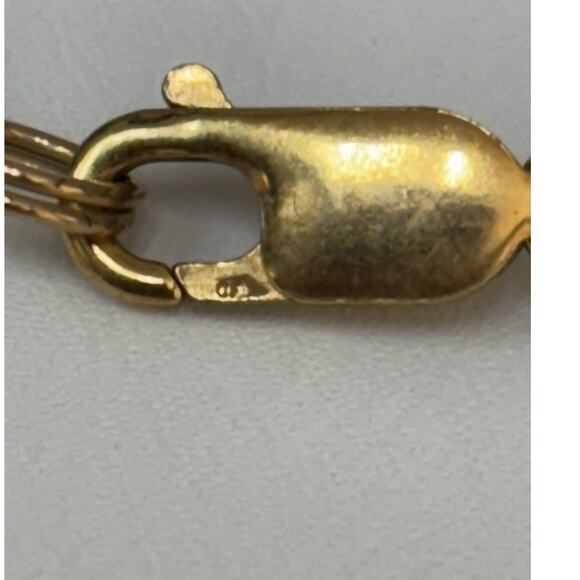 Vintage Brown Gold Art Glass Statement Necklace 16" #65106 - Picture 5 of 6